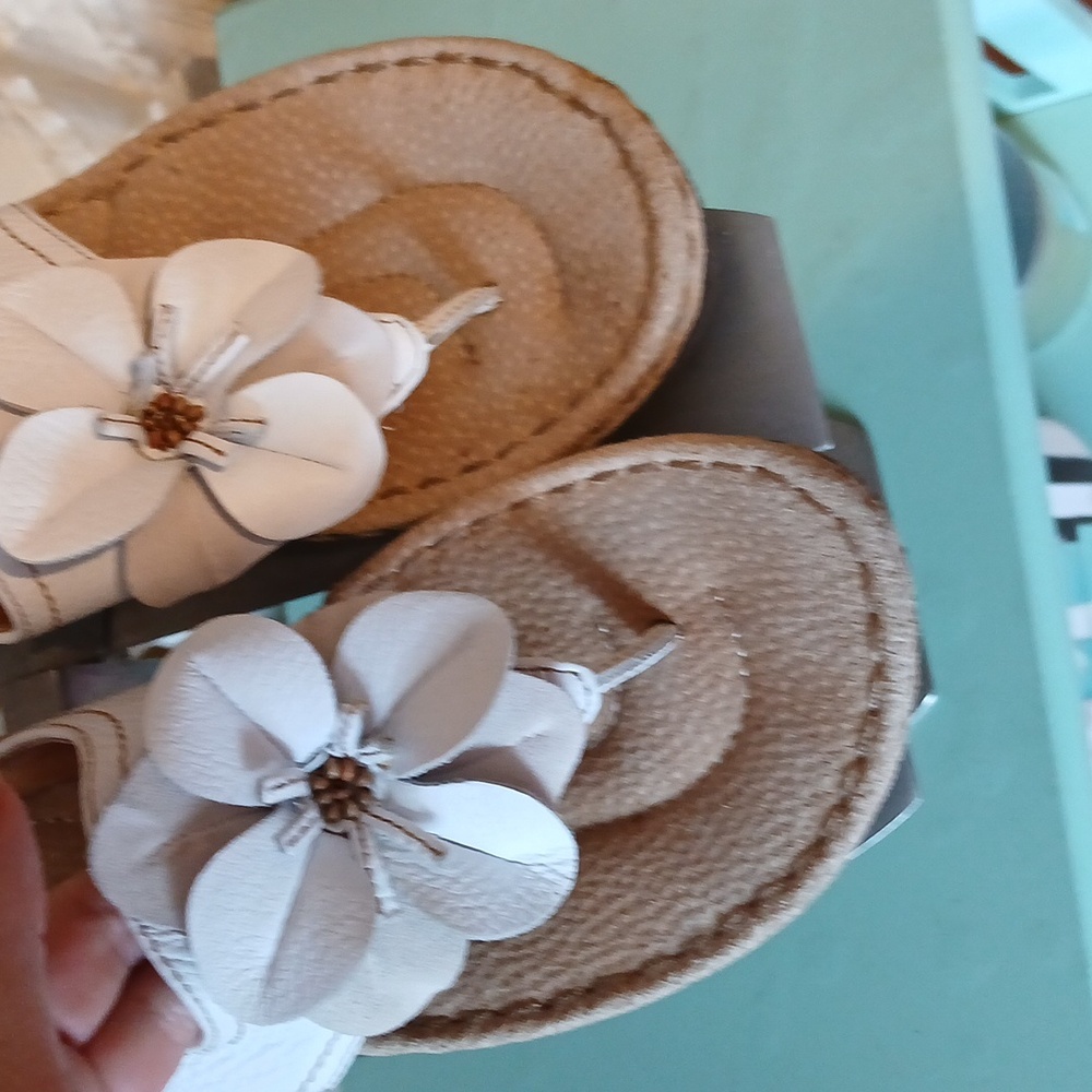 White Leather Clarks Artisan Sandals 8 And 1/2 - Picture 10 of 10